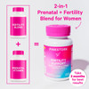 Pink Stork Fertility Supplements for Women - Prenatal Multivitamin with Ovulation Conception & Hormone Balance Support - 17 Vitamins & Inositol Ashwagandha & Vitex - 60 Capsules