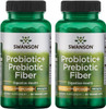 Swanson Prebiotic + Probiotic Fiber - Natural Supplement Promoting Digestive System & Immune Health Support - Aids Regularity & GI Tract Health - (60 Capsules 500 Million CFU Each) (2 Pack)