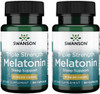 Swanson Triple Strength Melatonin - Natural Sleep Support for Disrupted Sleep Cycles - (60 Capsules 10mg Each) 2 Pack