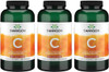 Swanson Vitamin C with Rose Hips Immune System Support Skin Cardiovascular Health Antioxidant Supplement 1000 mg 250 Capsules (3 Pack)