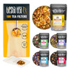 Tiesta Tea - Loose Leaf Starter Kit | Premium Starter Kit Sampler | High to Non Caffeinated | Make Hot & Iced Tea | Starter Kit with Black Green Herbal Tea Sample Bags and 100 Disposable Tea Filters