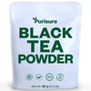 Purisure Instant Black Tea Powder 125G Pure Formula Quick Dissolve For Hot/Cold Tea Unsweetened Instant Tea Powder For Beverages Baking Energy & Health Boost No Additives Non-Gmo 125 Servings