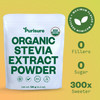 Purisure Organic Stevia Concentrated Powder 125G Organic Pure Stevia Powder No Fillers No Artificial Sweeteners No Aftertaste Zero Calorie Stevia Sweetener Stevia Sugar Substitute 4.4 Oz 846 Servings