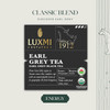 Luxmi Estates - Garo Hills - Organic Earl Grey Tea - 90 Tea Bags (15ct x 6pack) | With Refreshing Essence of Bergamot and Other Spices