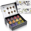 Teabloom Organic Black Forest Pyramid Tea Presentation Box 12 Assorted Black Tea Blends USDA Organic Whole-Leaf Pyramid Tea Sachets