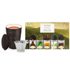 Tea Forte Single Steeps Starter Set – World of Teas + Kati Cup Noir Tea Set with Loose Tea and Ceramic Infuser Cup 12oz