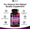 Sea Moss Gummies - Enriched With Irish Sea Moss, Burdock Root And Bladderwrack - High Strength 3000Mg Vegan Vitamin Gummies - Seamoss Gummies Made In Uk By Leaf 60 Gummys