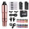 Stigma Tattoo Kit Rotary Tattoo Machine Pen 2 Battery 20 Pcs Cartridges And 14Pcs Tattoo Ink Color Set 14 Colors Ink Set 1/2 Oz(15Ml) Per Bottlewith Case