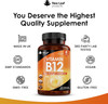 Vitamin B12 High Strength Tablets - 1000Mcg Vegan B12 Vitamin Methylcobalamin Supplement – Contributes To The Reduction Of Tiredness And Fatigue & Immune Energy Support Made In The Uk (4 Month Supply)