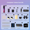 Ez Tattoo Kit - Tattoo Gun Kit With Wireless Tattoo Machine Pen, 1800Mah Power Supply Battery, 20Pcs Tattoo Cartridge Needles For Tattoo Beginners And Artists (P2S Pro Purple Pink)