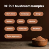 Organic Mushroom Powder - 10-In-1 Complex - Lions Mane, Reishi, Shiitake, Chaga, Turkey Tail, Cordyceps, Maitake & More - Mushroom Supplement Powder Blend For Memory, Focus & Immune Support - 8Oz