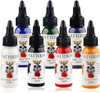 7 Color Tattoo Inks Set For Practice 1 Oz 30Ml/Bottle Tattoo Inks Pigment Kit For 3D Makeup Beauty Skin Body Art(30Ml/Pc)