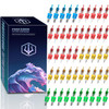 Poseidon 50Pcs Tattoo Cartridge Needles Assorted Mixed Size Round Liner Shader Magnum Curved/Round Mag # 12 Standard 3Rl 5Rl 7Rl 9Rl 5Rs 7Rs 9Rs 7Rm 9Rm 9M1 Disposable Membrane For Tattoo Pen
