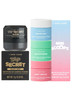 I Dew Care Dry Shampoo Powder - Tap Secret Black, 0.24 Oz. + Wash Off Face Mask Set - Mini Scoops (3 Flavors) Bundle
