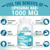 Liposomal Nad+ Supplement 1000 Mg | Highest Nad Pontecy | Max Absorption | Pure Nad Supplement | Energy And Dna Repair, Aging Defense, Brain Function | 60 Softgels