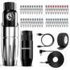 Wormhole Tattoo Pen Wireless Rotary Tattoo Kit Machine Tattoo Battery Power Supply And 40Pcs Tattoo Cartridge Needles Wireless Tattoo Pen Kit Tk126