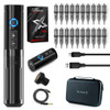Xnet® Tattoo Kit - Complete Wireless Tattoo Machine With Extra Battery Coreless Motor Rotary Tattoo Pen 20Pcs Tattoo Cartridge Needles 1500Mah Power Digital Lcd Display For Professional Tattoo Artists