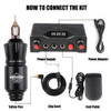 Tattoo Gun Kit Rotary Rocket Tattoo Machine Set Mini Tattoo Power Supply With Cartridge Needles Pedal Accessories Rca Connector Professional Rotary Tattoo Pen Kit (Black)
