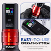 Mast Fold2 Pro Tattoo Gun, Wireless Tattoo Gun Rotary Pen Machine, Powerful Motor By Mcore, Smart Display, 7 Strokes Length For Pro Artists (Red + Extra Grip)