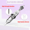 Wormhole Tattoo Kit Tattoo Pen Kit Rotary Tattoo Machine Kit With Power Supply 20 Cartridge Needles 10 Tattoo Ink 40 Tattoo Ink Caps Complete Tattoo Kit For Beginners (Purple)