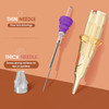 Inkin Professional Tattoo Cartridge Needles Round Liner Permanent Makeup 1Rl 0.35Mm Needles With 200Pcs Tattoo Machine Covers And 15Pcs Rolls Tattoo Grip Tape Wrap Cover