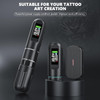 Pfarrer Tattoo Gun Kit Professional With Wireless Bluetooth Foot Pedal Tattoo Pen Machine With 2 1600Mah Power Supply Tattoo Batteries Pr-M2-E65Plus-1