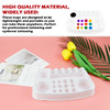 24Pcs Tattoo Ink Cup Tray-Disposable Plastic Pigment Trays Stand For Eyebrow Tattoo Ink Tattoo Ink Cups Holder Supplies Kits