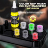 Tattoo Ink Mixer High Speed Color Mixer Automatic Mixing Machine Adjustable Power Electric Ink Mixer Set With 40 Color Cups, 200 Mixing Sticks
