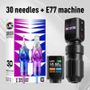 Cnc Tattoo Machine Wireless Tattoo Gun Dual Batteries Rotary Pen With 30Pcs Assorted Tattoo Cartridge Needles