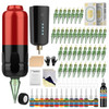 Tattoo Gun,Solong Complete Wireless Tattoo Gun Kit 1600Mah Power Supply 40Pcs Tattoo Needles 120Ml Tattoo Ink And Other Tattoo Supply Slq53Kitp803-2