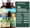 Number One Nutrition Premium Men'S Daily Multivitamin Multimineral Supplement [Gluten Free, Non-Gmo], Vitamins A C E D B1 B2 B3 B5 B6 B12, Magnesium, Biotin, Sprulina, And Zinc, 60 Veg Caps