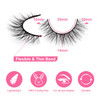 Newcally Natural Look Lashes Mink 3D Fluffy Wispy False Eyelashes Short Light Volume Fake Eye Lashes Pack 14 Pairs Reusable Soft Faux Mink Eyelashes