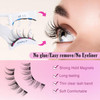 Focipeysa Magnetic Eyelashes Kit With Applicator Manga Magnetic Lashes Natural Look, Cat Eye Magnetic Eyelash, No Glue No Eyeliner Needed Easy To Wear And Remove Reusable Magnetic Strip Lash