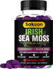 Sakoon Nutrition Irish Sea Moss Gummies W/Elderberry & Black Seed Oil - Beauty, Joints & Immune Support  Rich In Vitamins, Raspberry Flavor  60 Gummies