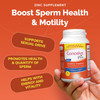 Conceive Plus Motility Boost For Men - Sperm Count Booster With Vitamin D, Vitamin E, Zinc, Spermidine, Antioxidants - Sperm Count, Sperm Motility - Multivitamin Supplement For Men Sperm - 60 Caps