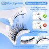 Magnetic Eyelashes Natural Look Cat Eye Wispy Magnetic Lashes With Applicator Reusable Magnetic Eyelashes Without Eyeliner No Glue Needed Magnetic Lashes 2 Styles Mix Clear Band Eyelashes By Jimire