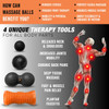 Invincible Fitness Foot Roller 4-In-1 Therapy Set For Tired And Achy Feet, Stress And Tension Relief, Trigger Point Therapy, Self-Myofascial Release, Deep Tissue (Orange)