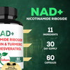 Nad+ Supplement With Nicotinamide Riboside 900Mg Nr, Resveratrol, Quercetin, Turmeric, Astragalus, Ginseng, Vitamin D3, Vitamin C - Cellular Energy, Repair And Aging - 60 Counts