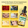 Liquid Iron Supplement For Women Men & Kids Multivitamin Iron Drops With Folate, Vitamin C, B6, B12, Zinc For Anemia, Iron Deficiency, Blood Builder, Energy - Natural Pineapple Flavor, Vegan 4 Fl Oz