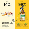 Liquid Iron Supplement For Women Men & Kids Multivitamin Iron Drops With Folate, Vitamin C, B6, B12, Zinc For Anemia, Iron Deficiency, Blood Builder, Energy - Natural Pineapple Flavor, Vegan 4 Fl Oz