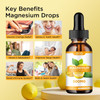 Magnesium Glycinate Supplement, Magnesium Glycinate Liquid Drops 500Mg With Magnesium, Calcium, Zinc, Vitamin B6, D3, L-Theanine, Omega 3 For Sleep, Mood, Stress Relief, Bone, Muscle, Lemon Flavor