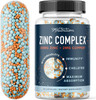 Zinc Supplement Microbeadlets For Immune & Acne Support  Highly Absorbable Zinc Bisglycinate & Orotate With 2Mg Chelated Copper + Vitamin B6  Vegan, Gluten- 60 Capsules (2 Month Supply)