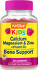 Kid'S Calcium, Magnesium, Zinc + Vitamin D3 Gummies By Wellyeah  Bone, Muscle And Nerve Health Support, Immune Support  For Men And Women  Gluten Free, Non Gmo  Raspberry Flavor  60 Count