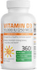 Bronson Vitamin D3 10,000 Iu (250 Mcg) High Potency - Supports Healthy Immune System, Strong Bones, Muscles & Teeth - Non Gmo, 360 Softgels (1 Year Supply) Bronson Vitamin D3 10,000 Iu (250 Mcg) High Potency - Supports Healthy Immune System, Strong Bones, Muscles & Teeth - Non Gmo, 360 Softgels (1 Year Supply)