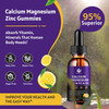 Calcium Magnesium Zinc 1300Mg With Magnesium Glycinate, Vitamin C D3 K2 B6 And Sea Moss  Calcium Supplement Calcium With Vitamin D3 K2 Liquid Drop  Gluten  2 Pack
