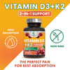 Vitamin D3 K2, Chewable Cherry D3 2000 Iu Plus K2 (Mk-7) 75 Mcg - 2 In 1 Vitamins D & K Complex - Vitamin K2 Mk7 + D3 Supplement Supports Immune & Heart Health, Calcium Absorption, Bones - 120 Tablets