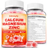 Calcium Magnesium Zinc Supplement Gummies With Vitamin D3 K2 & B Complex For Women Men 1000Mg Calcium Citrate With Magnesium Gummies For Bone, Muscles & Immune Support, Sugar Free, Vegan
