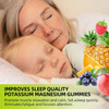 Potassium Magnesium Supplement Gummies, Potassium Gummies For Adults Kids, High Absorption Magnesium Glycinate For Leg Cramps & Immune Health, Sugar-Free, Vegan Mixed Flavors, 60 Count