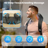 Comfier Cordless Neck Massager With Heat, 4D Kneading Neck And Shoulder Massager Deep Tissue, Shiatsu Neck Back Massager Pillow, 2 Heating Levels, Christmas Gifts For Mom Dad
