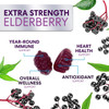 Sambucus Elderberry Immune Gummies, Daily Elderberry Immune Support Vitamins With Vitamin C, Vitamin D3, Zinc, Immune Support Gummy Vitamin Supplement, Black Elderberry For Adults & Kid - 120 Gummies